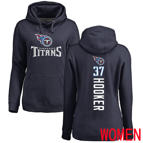 Tennessee Titans Navy Blue Women Amani Hooker Backer NFL Football #37 Pullover Hoodie Sweatshirts->women nfl jersey->Women Jersey